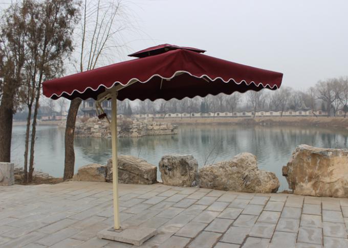 25 M Square Offset Patio Umbrella Stainless Steel Frame For Restaurants 25 M Square Offset Patio Umbrella Stainless Steel Frame For Restaurants