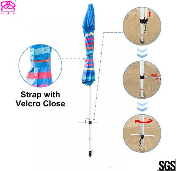 210D Oxford Fabric Waterproof Parasol Umbrella With Aluminum Handle 1.8-3m
