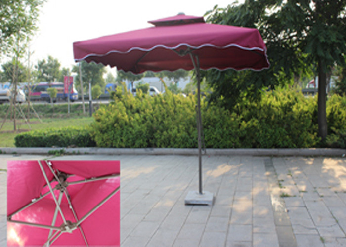 Suspended Rectangular Outdoor Umbrella Bali Style Digital Printed Suspended Rectangular Outdoor Umbrella Bali Style Digital Printed For Villa