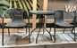 3 Set Garden Polywood Table And PP Wicker Stacking Chair Bistro