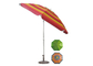Courtyard Folding Beach Umbrella , Outdoor Parasol Umbrella UV Resistant