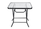 BSCI Outdoor Folding Square Tempered Glass Table With Powder Coated Frame