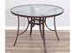 Anticorrosive Tempered Glass Round Dining Table Scratch Resistant