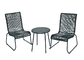 EN581 Garden Folding Table And Chairs Set Easy Carry With Powder Coated Frame