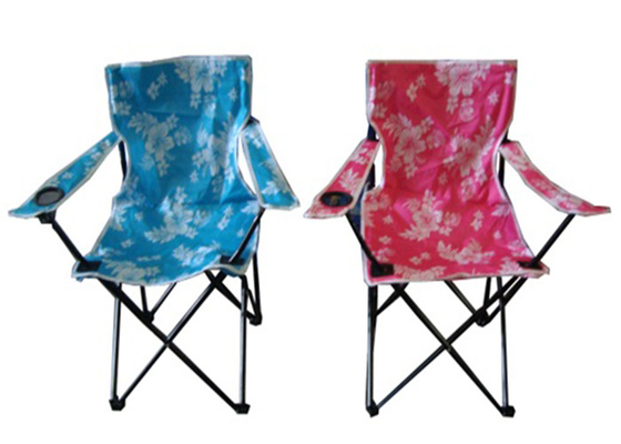 Full Printing Fold Up Camping Chairs Outdoor Dining Chair With Steel Frame