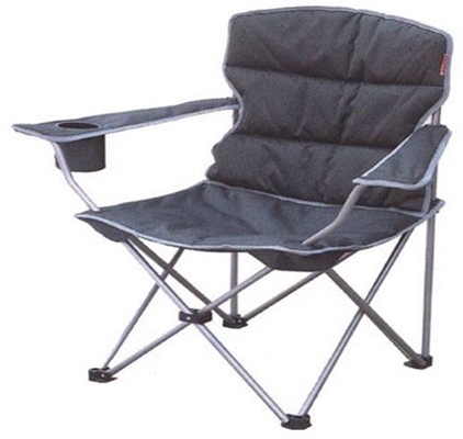 Outdoor Padded Fold Up Camping Chairs With Steel Frame