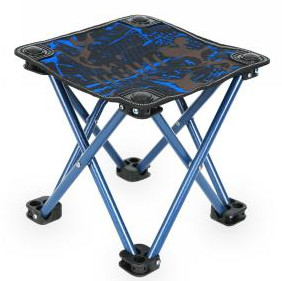 Steel Oxford Lightweight Folding Small Square Stool For Fishing Hiking