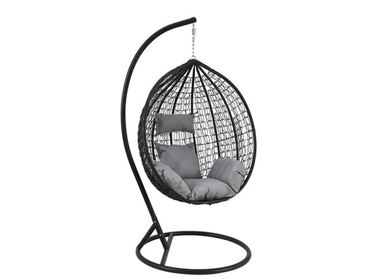 Outdoor Furniture Hanging Chair Garden Swings PE Rattan Egg Chair With Cushion