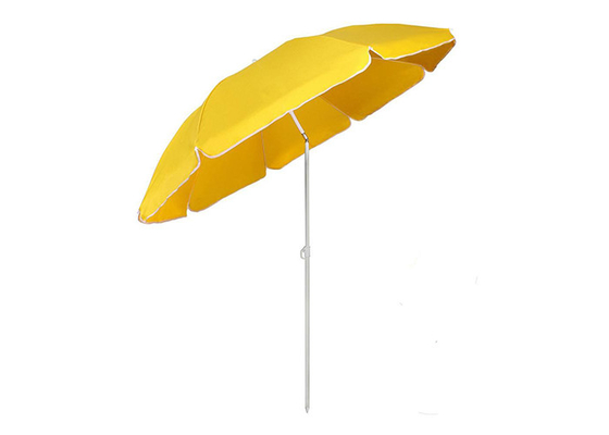 Outdoor Steel Beach Umbrella With Flap Silver Coated