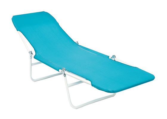 CE Camping Portable Foldable Sun Lounger , Textilene Reclining Garden Sun Lounger Chairs