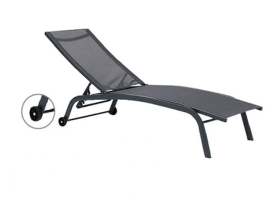 Heavy Duty Fabric Foldable Sun Lounger Adjustable Beach Lounge Chair
