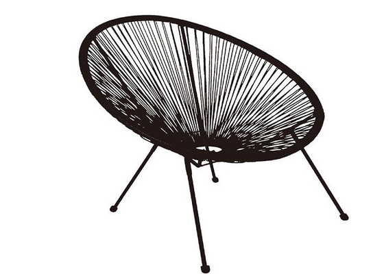 Stackable K.D. Steel Rattan Chair With Powerful Capacity 250 Lbs