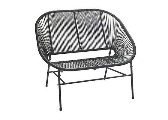 Smartly Engineered Steel Garden Rattan Chair No Fade For Two Person