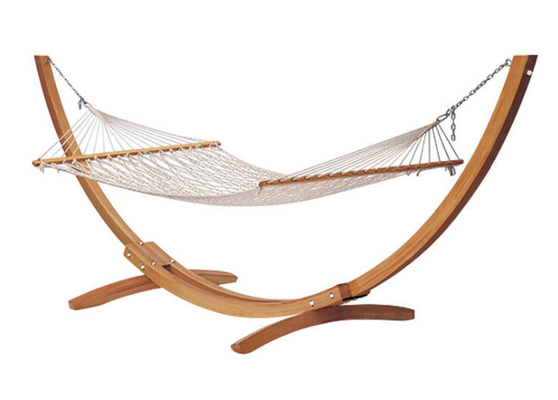 Portable Wooden Garden Bsci Outdoor Hanging Chair Hammock 132cm Height