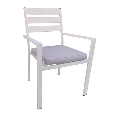 Customized Aluminium En581 Outdoor Padded Chair 56 Cm Width Stacking