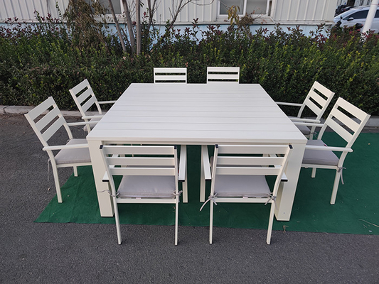 8 Person Bsci Odm Garden Furniture Folding Table And Chairs Aluminum Outdoor Assembled