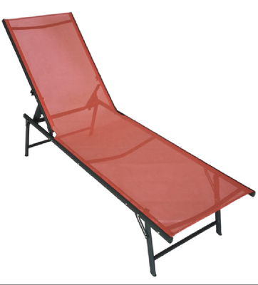 Steel 7 Position Folding Sun Bed Outdoor Or Indoor