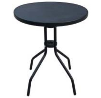 Dia 60cm Steel Outdoor Garden Table KD Structure Plastic Table Top