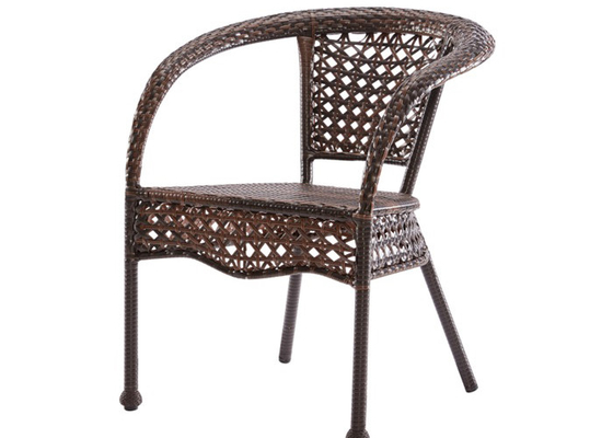 Metal Wicker Rattan Stackable Chairs For Patio Outdoor Dining