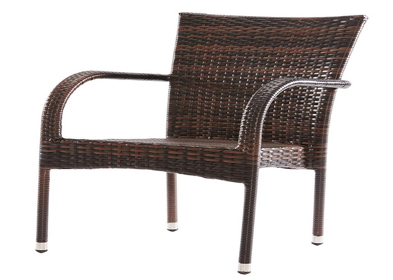 Weaving Metal Garden Stacking Rattan Chair For Bistro Patio Beach Dining