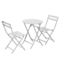 Full Steel Outdoor Garden Folding Table And Chairs Dining Set H73cm