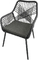 Garden Steel Polyester Rope Single Wicker Chair With Cushion