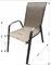 Steel P Leg Garden Glass Table And Txetilene Stacking Chairs 7 Set