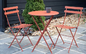 H71cm Garden Folding Table And Chairs Outdoor Full Steel Furniture Set