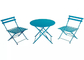 Steel Bistro Patio Outdoor Garden Folding Table And Chairs 3 Piece