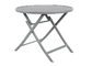 Grey Round Folding Outdoor Table With Glass Desktop For Party Events Wedding