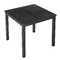 80cm Outdoor Square Aluminum Table Black Plastic Wood Parquet Top