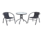 Modern Outdoor Furniture Rattan Material Dining Garden Sets With Steel Frame