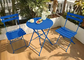Outdoor Garden Steel Leisure Conversation Patio Bistro Set Folding Table And Chairs