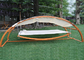 Garden Outdoor Double Arched Larch Frame White Hammock Swing Bed With Canopy