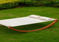 Pool Sun Lounger Outdoor Furniture Red Brown Wooden Lounger For Adults / Kids