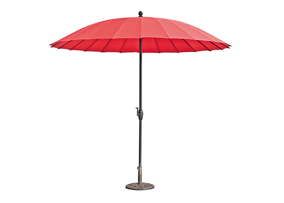 Fiberglass Steel Outdoor Sun Umbrella Multicolor For Garden Table