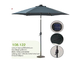 Led Light Outdoor Sun Parasol , Steel Polyester Patio Umbrella Uv Protection