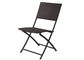 EN581 Approved Rattan Folding Garden Chairs With Powder Coated Frame