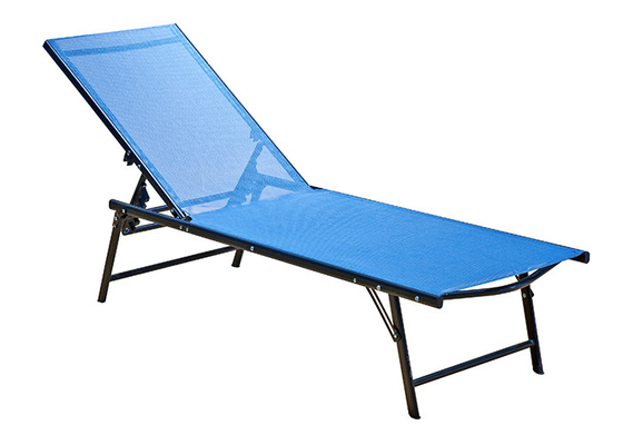 Steel 7 Position Folding Sun Bed Outdoor Or Indoor