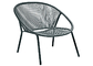 UV Resistant Metal Rattan Chair , K.D. Grey Rattan Stackable Chairs