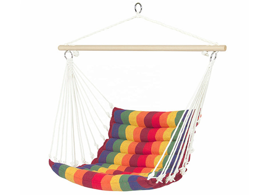 Swing Outdoor Patio Rainbow Hammock Chair With 5CM Thick Cotton