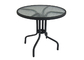 Outdoor Steel Round Tempered Glass Table Rustproof