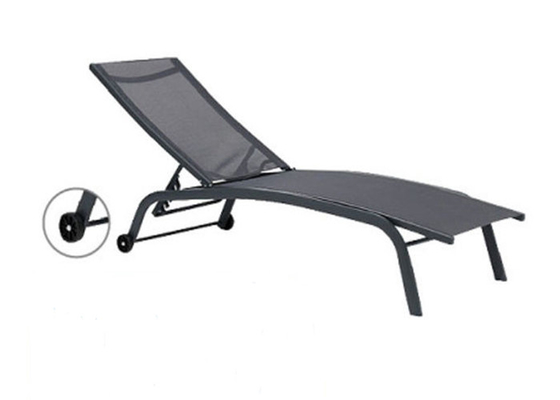 Heavy Duty Fabric Foldable Sun Lounger Adjustable Beach Lounge Chair
