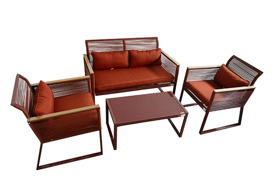 BSCI Approved 4 Piece Rattan Outdoor Furniture Set No Splintering