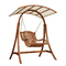 185cm Height Outdoor Balcony Hanging Chair Curved Solid Wood