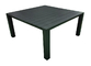 Elegant 160 X 160 Cm Black Garden Dining Table Aluminium Assembled 76cm Height