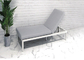 196cm Garden Sun Lounger Chairs Alumiunm 8cm Cushion