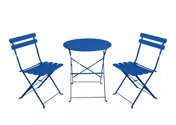 Outdoor Garden Steel Leisure Conversation Patio Bistro Set Folding Table And Chairs